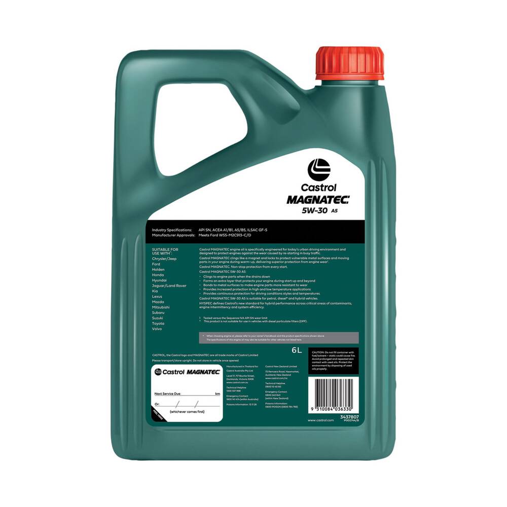 Castrol MAGNATEC Engine Oil 5W-30 A5 6 Litre