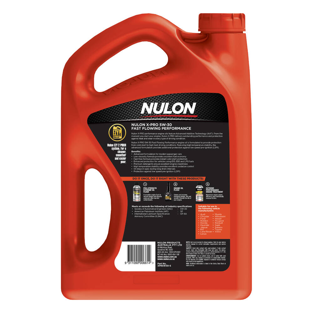 Nulon X-PRO 5W-30 Fast Flowing Performance Engine Oil - 5W-30 5 Litre