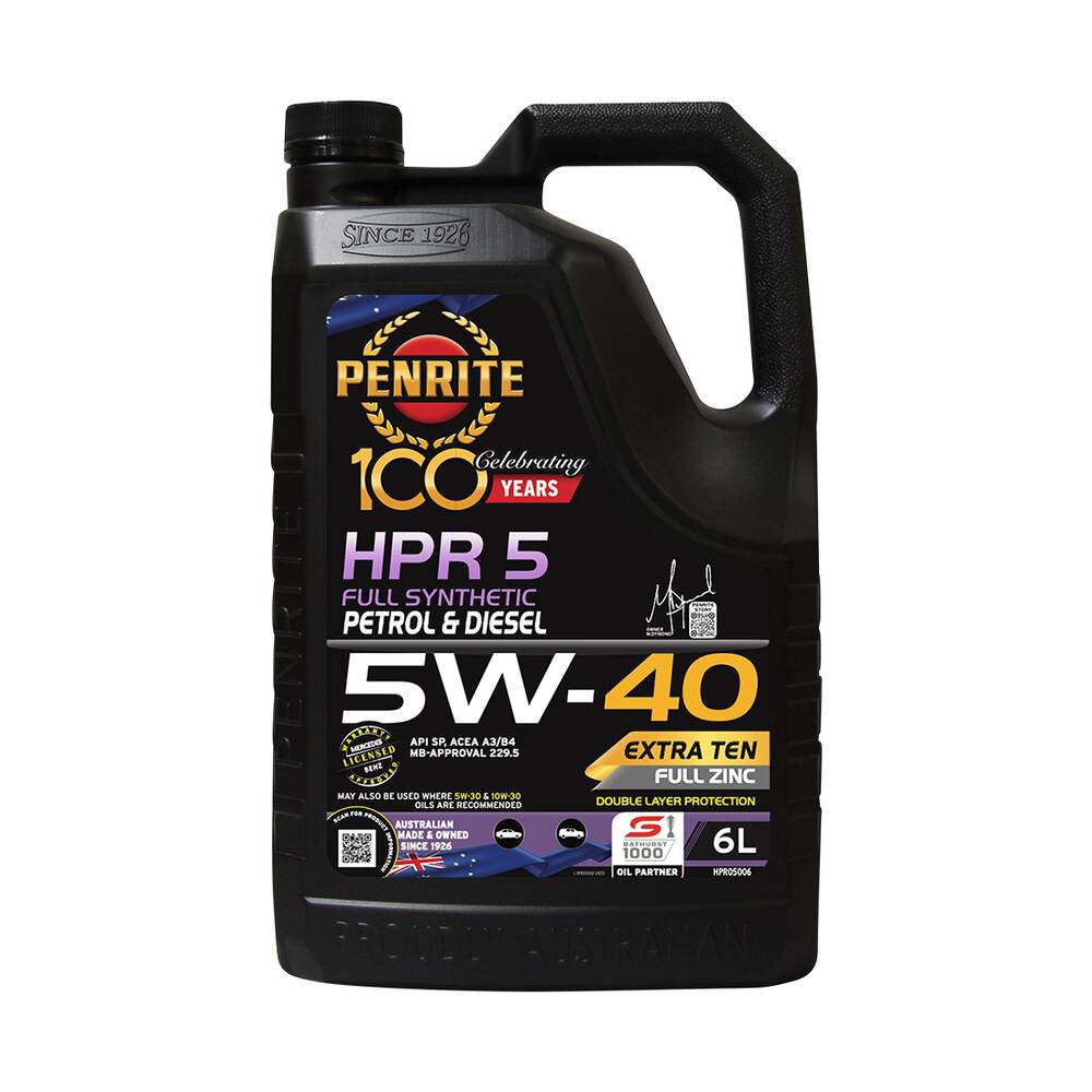 Penrite HPR 5 Engine Oil - 5W-40 6 Litre