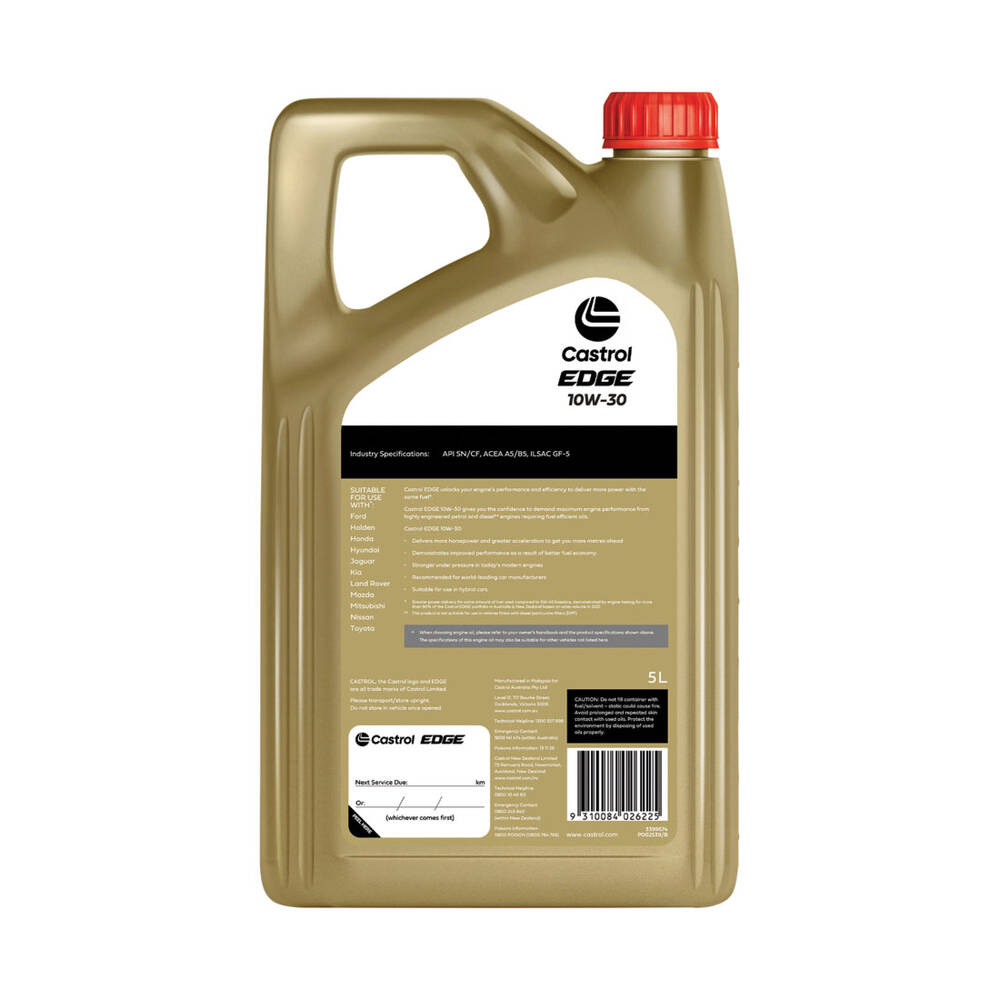 Castrol EDGE Engine Oil - 10W-30, 5 Litre